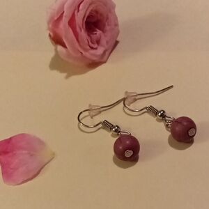 Elegant Pink Beaded Earrings